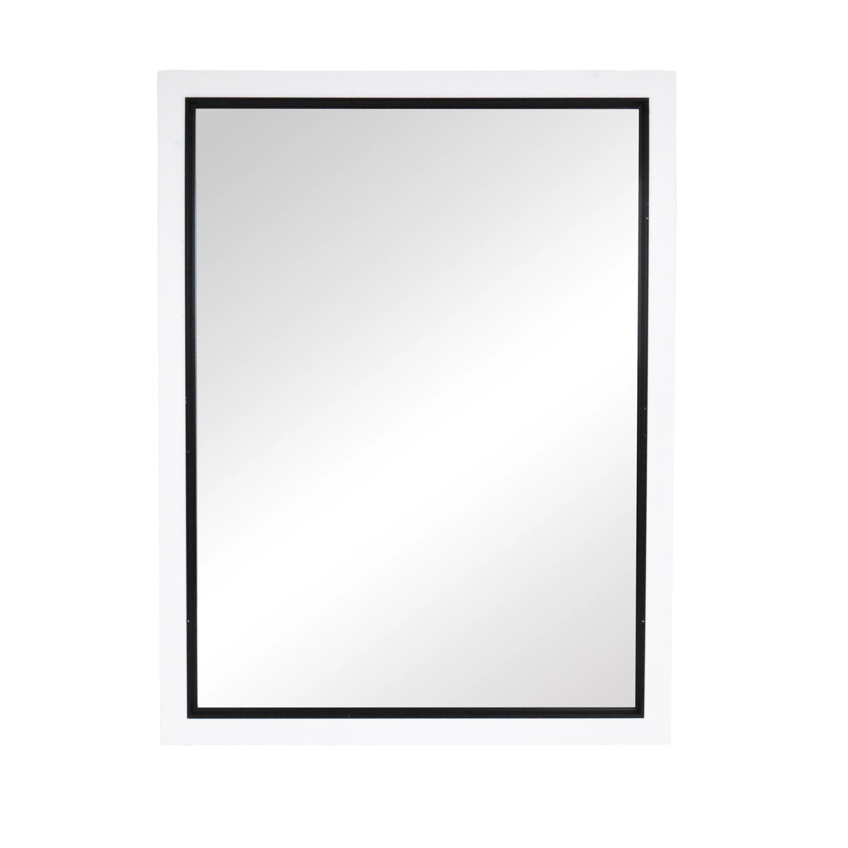 Espejo, Marco Clásico, Color Blanco y Negro