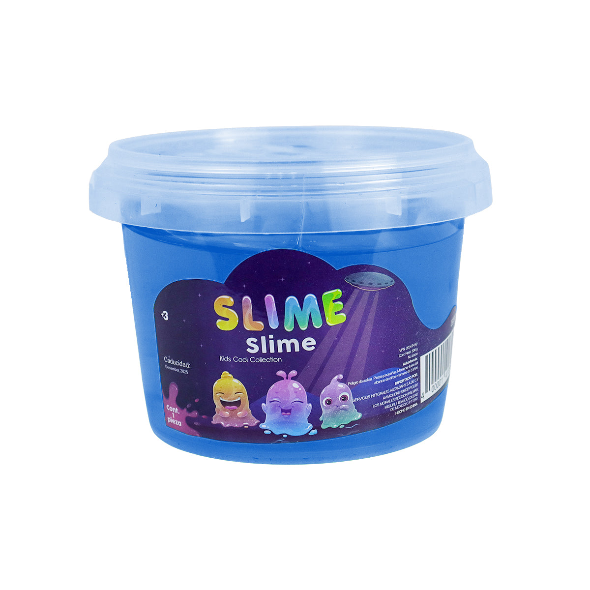 Frasco de Slime color Azul, 500gr.