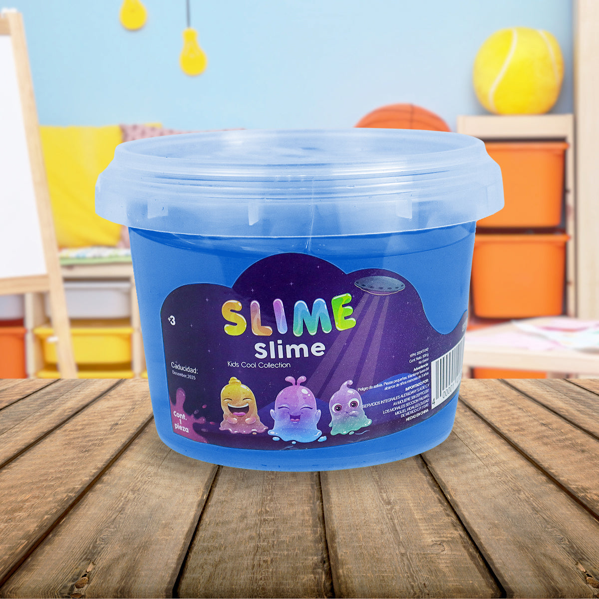 Frasco de Slime color Azul, 500gr.