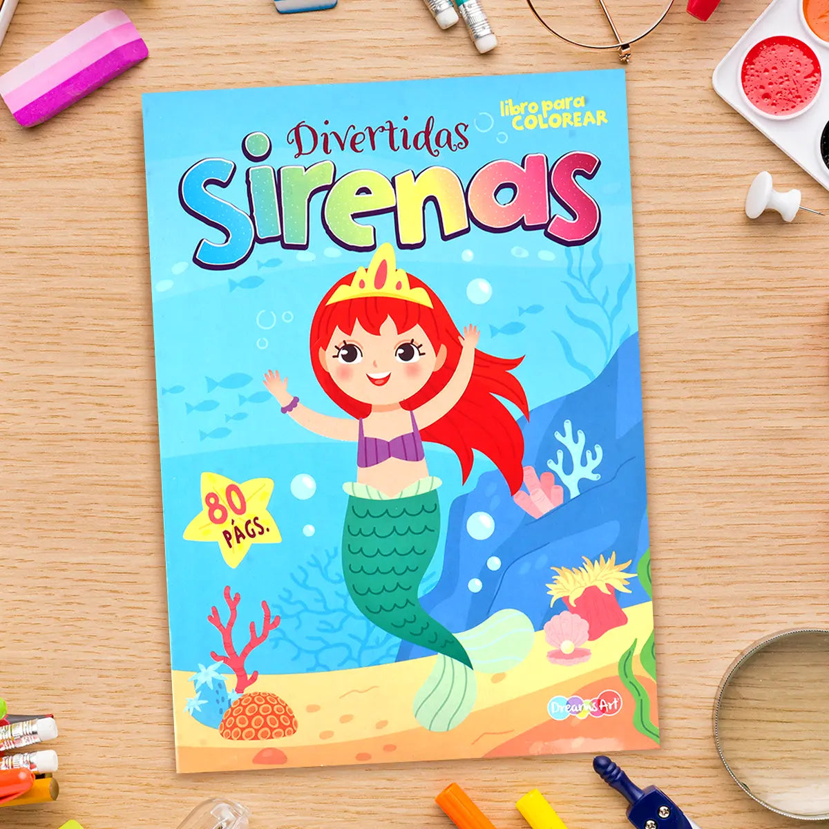 Libro para Colorear, Divertidas Sirenas