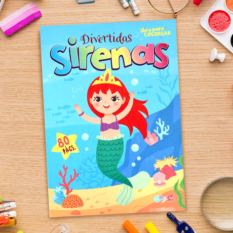 Libro para Colorear, Divertidas Sirenas