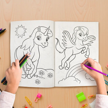 Libro para Colorear, Unicornios Brillantes