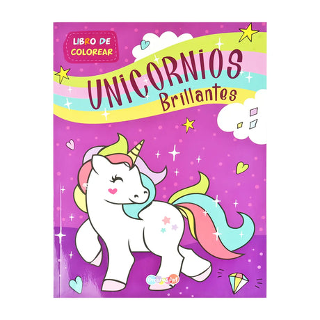Libro para Colorear, Unicornios Brillantes