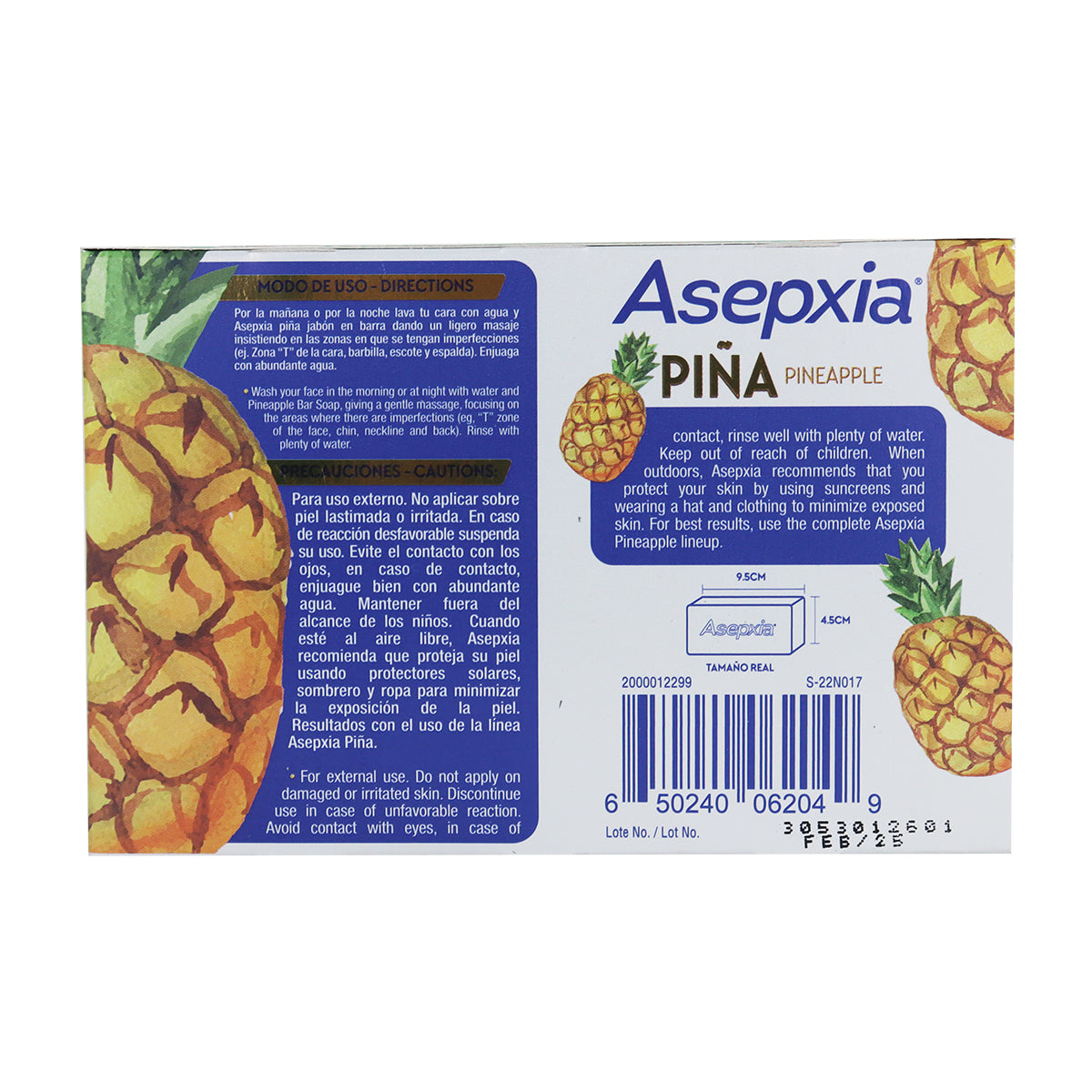 Jabón Exfoliante en Barra con Extracto de Piña, Asepxia