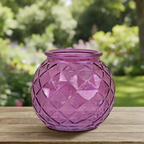 Florero de Cristal, Color Morado