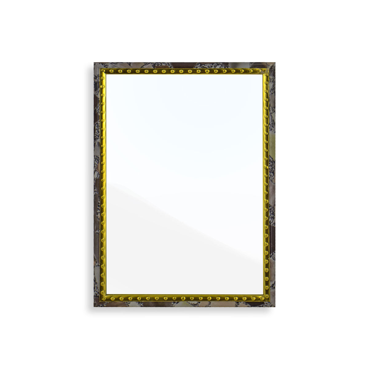 Espejo con Marco Tipo Mármol Café 15x11cm