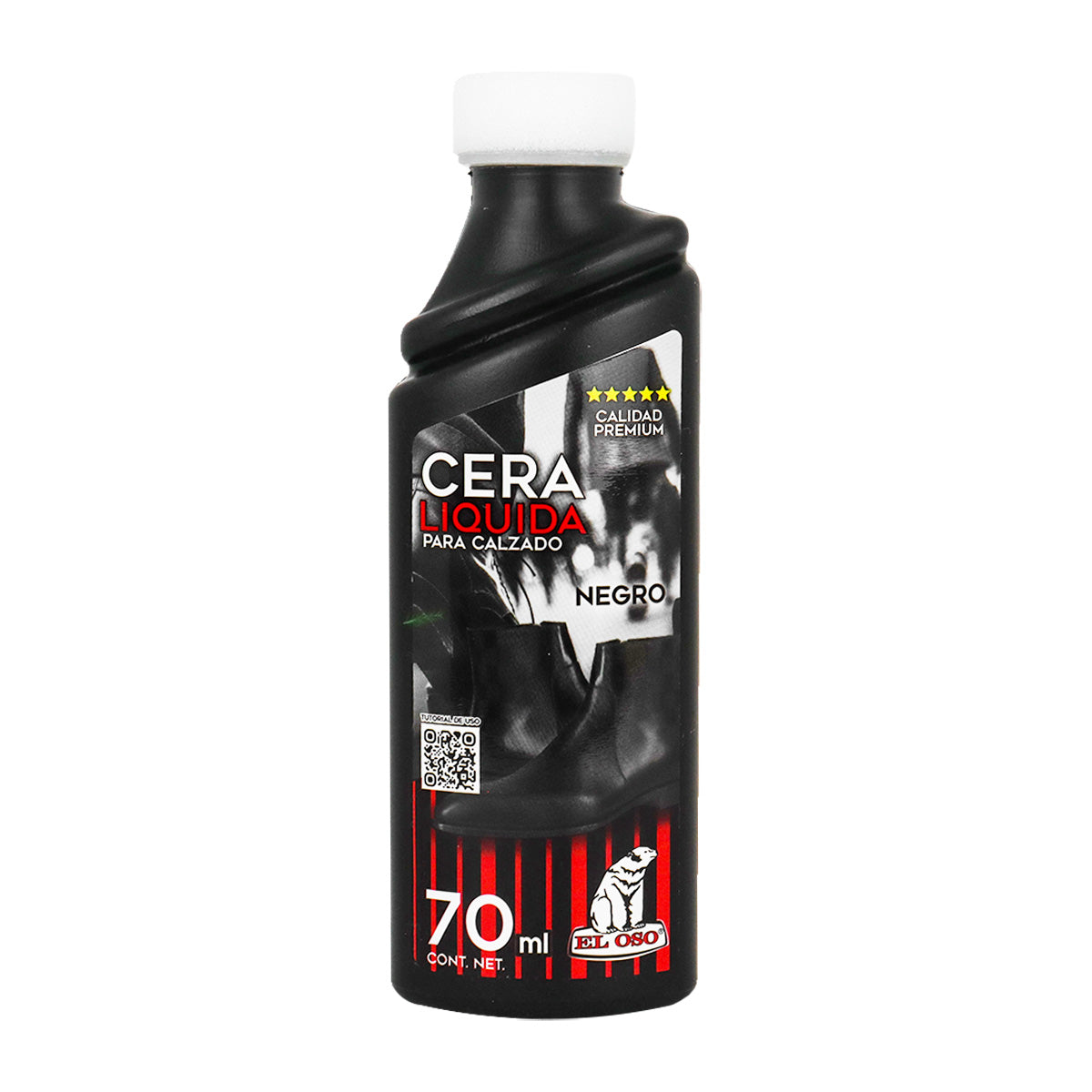 Cera Líquida para Calzado color Negro 70 ml, El Oso