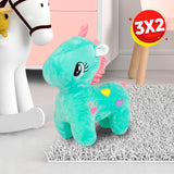 3X2 Peluche de Unicornio color Esmeralda