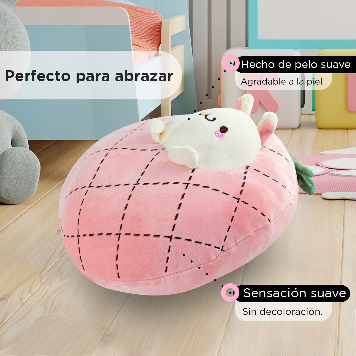 3X2 Piña de Peluche con Conejo Rosa