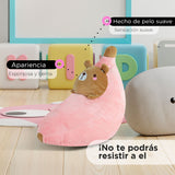 Peluche en Forma de Plátano con Osito, color Rosa