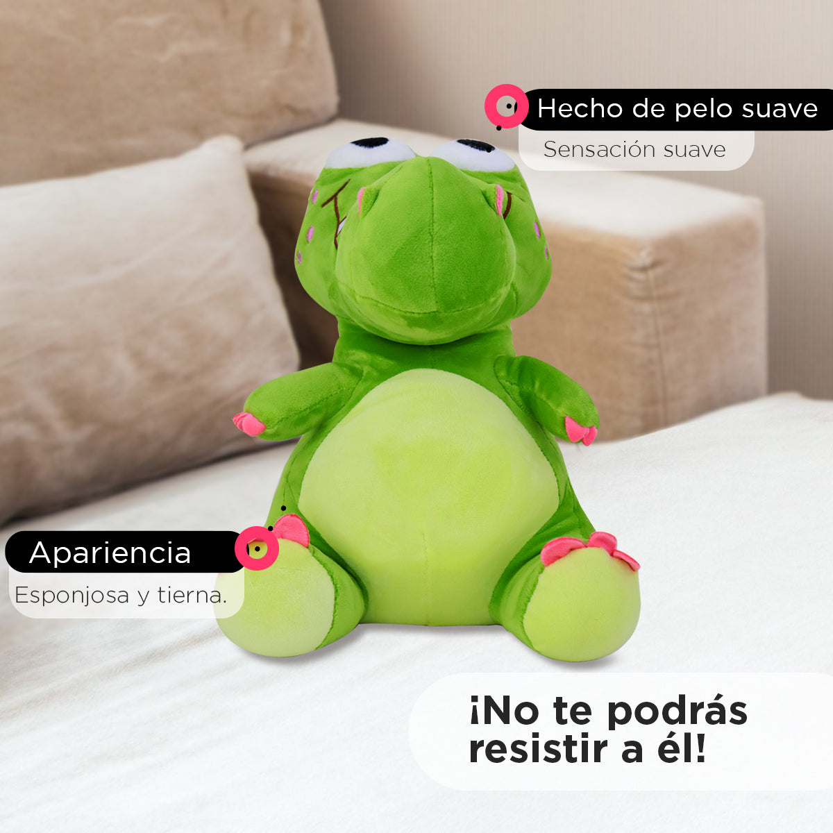 Cocodrilo de Peluche, color Verde