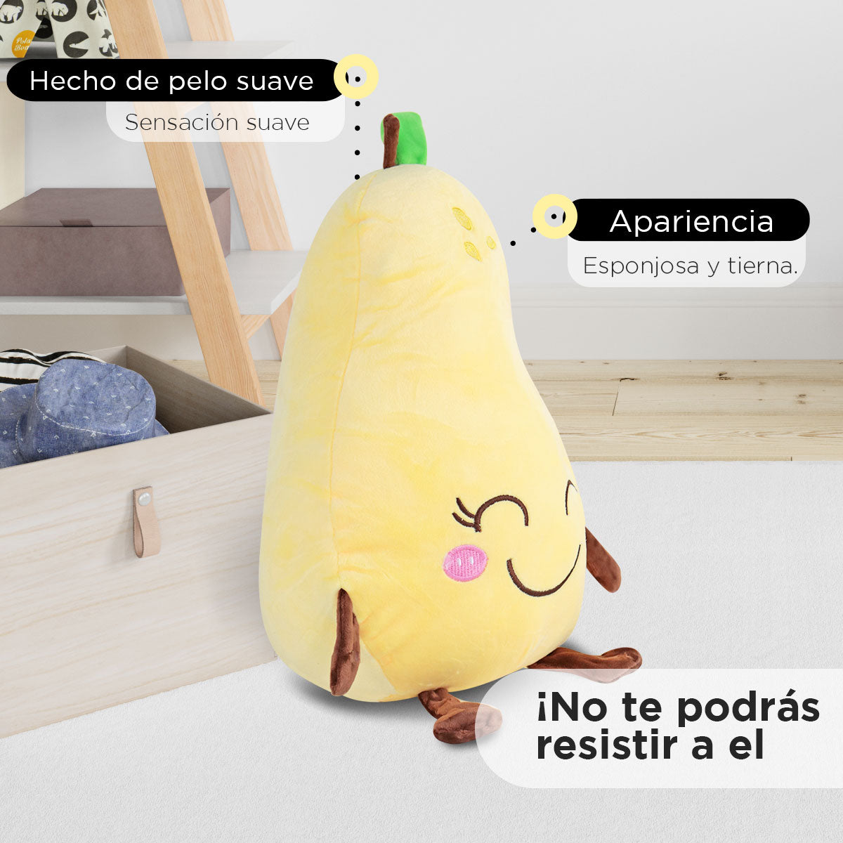 3X2 Pera de Peluche color Amarillo