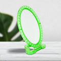 Espejo Ovalado con Agarradera color Verde Lima 13x24cm