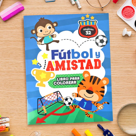 Libro para Colorear, Fútbol y Amistad