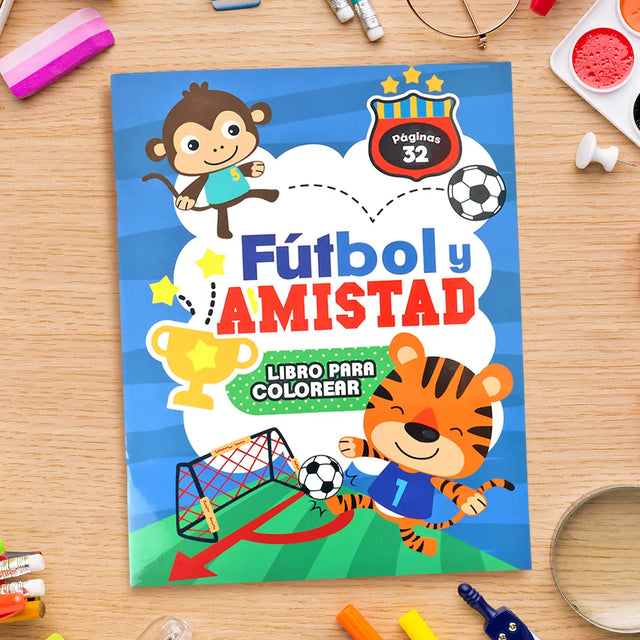 Libro para Colorear, Fútbol y Amistad