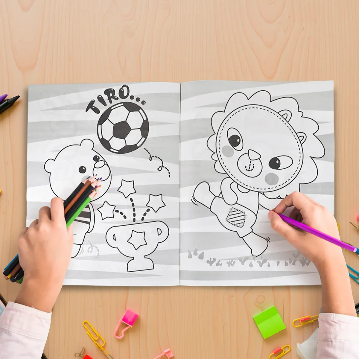 Libro para Colorear, Fútbol y Amistad