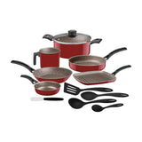 Batería de Cocina Tramontina Ankara 12 Piezas Roja 27899522