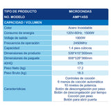 HORNO DE MICROONDAS AURUS MOD. AMP14SS 1.4P3 ACERO INOXIDABLE**