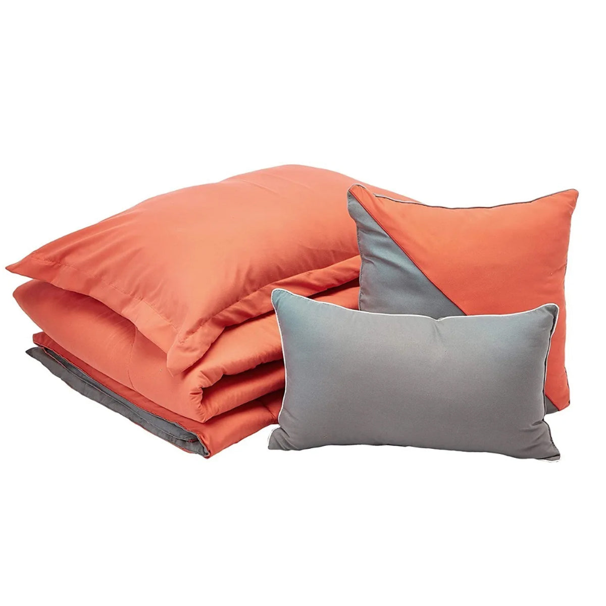 SET DE CAMA SPRING AIR CORAL-GRIS INDIVIDUAL**
