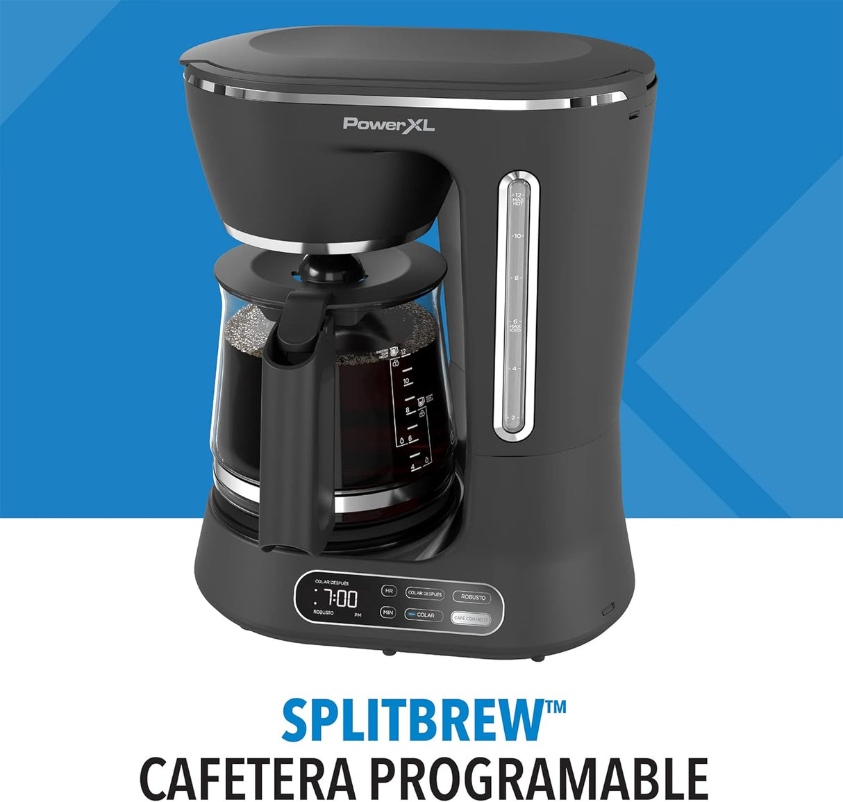 CAFETERA 2 EN 1 POWERXL MOD. CM0122-1BPLA NEGRO**