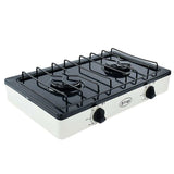 PARRILLA FRAGA MOD. P-104 2 QUEMADORES COLOR NEGRO/ LLAMA AZUL**