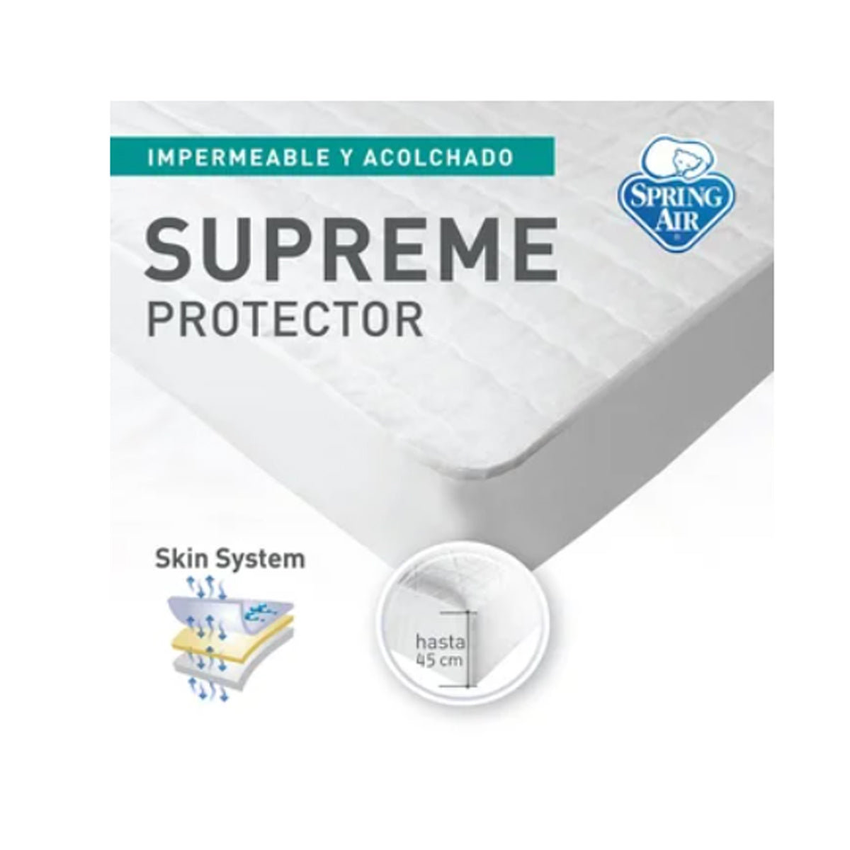 PROTEC SPRING AIR COLCHON SUPREME CONFORT DRY FLOR INDIVIDUAL**