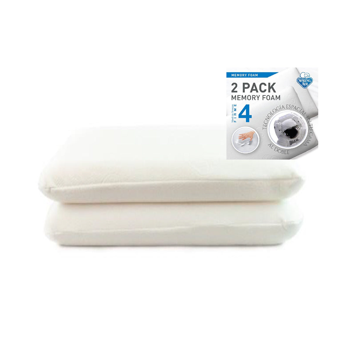 ALMOHADA 2 PACK MEMORY FOAM: Estándar Firmeza 4**