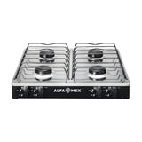 Parrilla de Gas Alfamex 4 Quemadores Negra 312