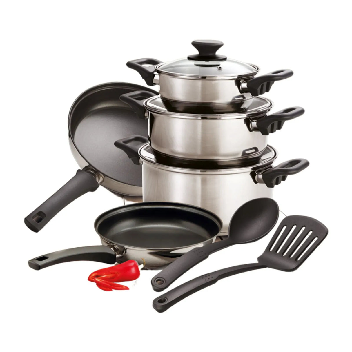 Batería de Cocina Tramontina Primaware 10 Piezas Gris 32300409
