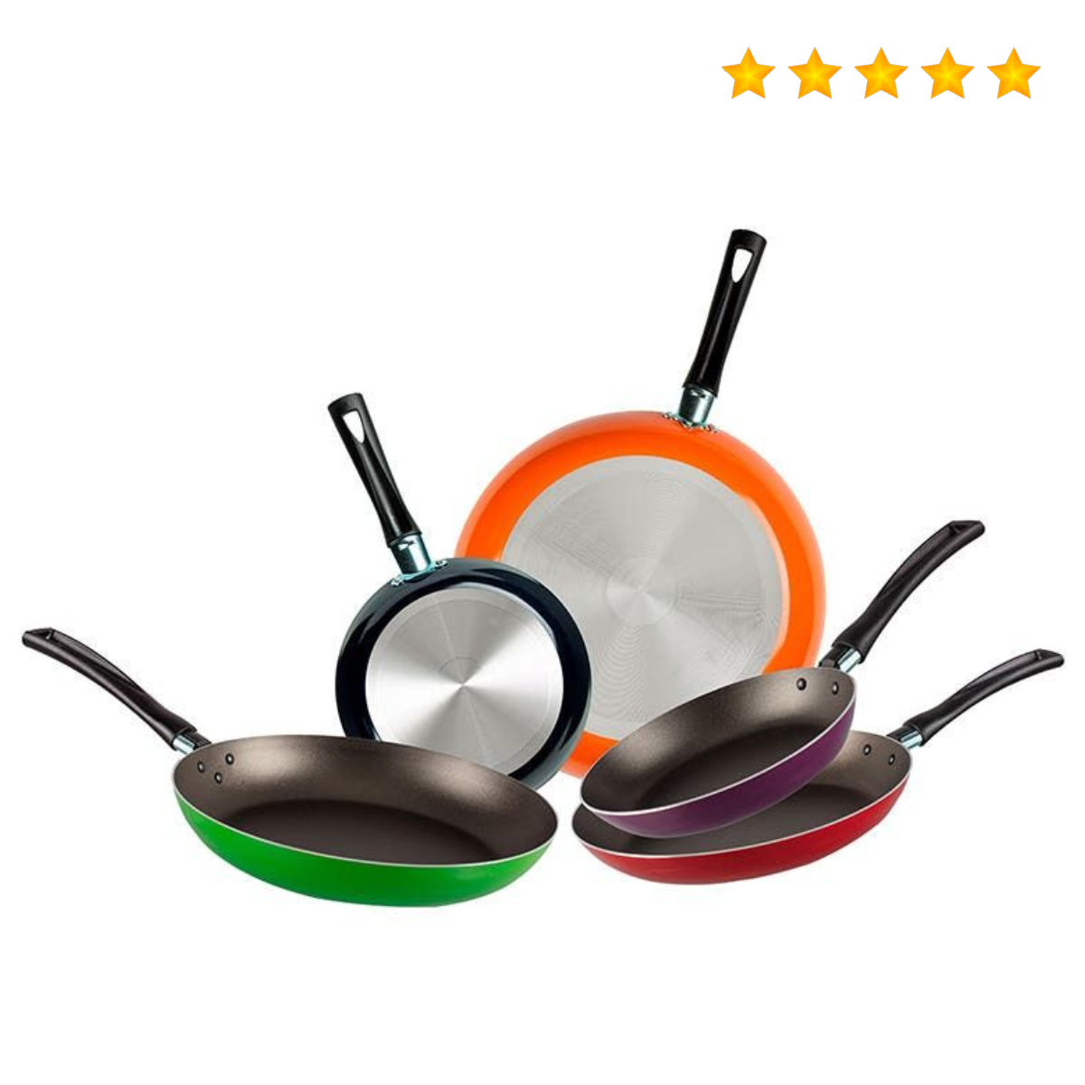 Jgo De Sartenes Ekco 35808 5pack Colors 18, 20, 24, 26, 30 Cm*