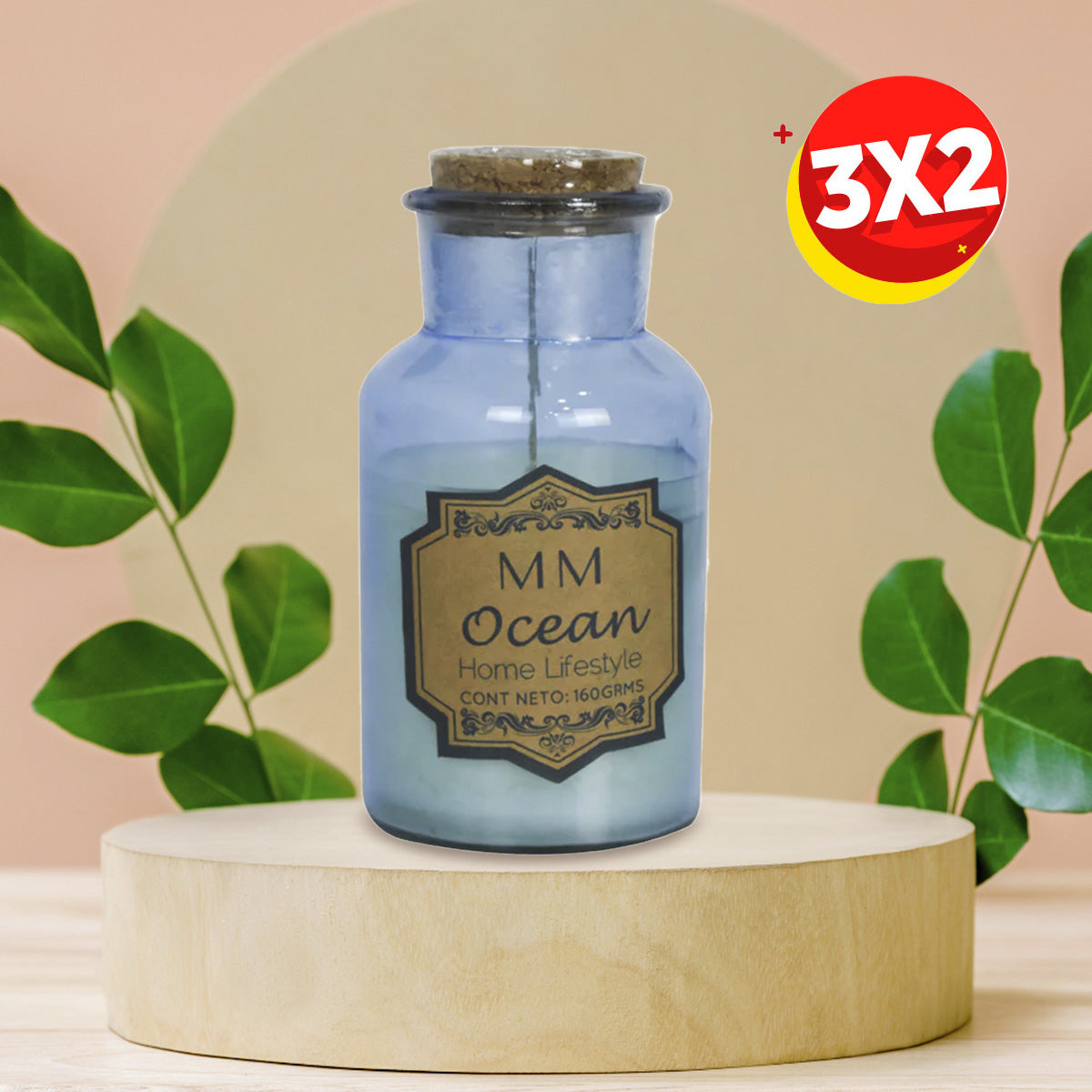 3X2 Vela Aromática esencia a Océano