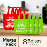 Mega Pack de 8 Bolsas Ecológicas 51x40x17cm