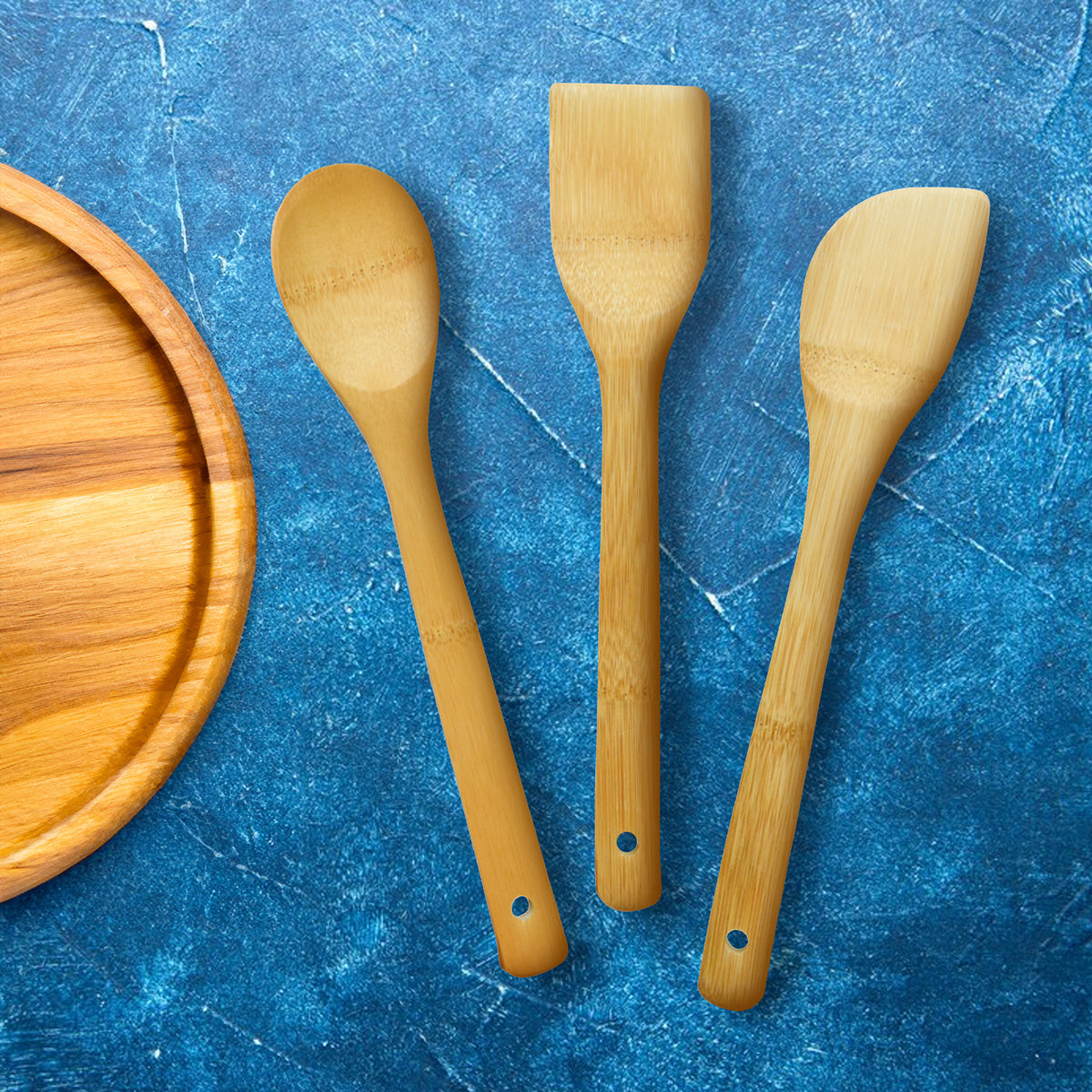 Set de 3 Utensilios de Bamboo para Cocina