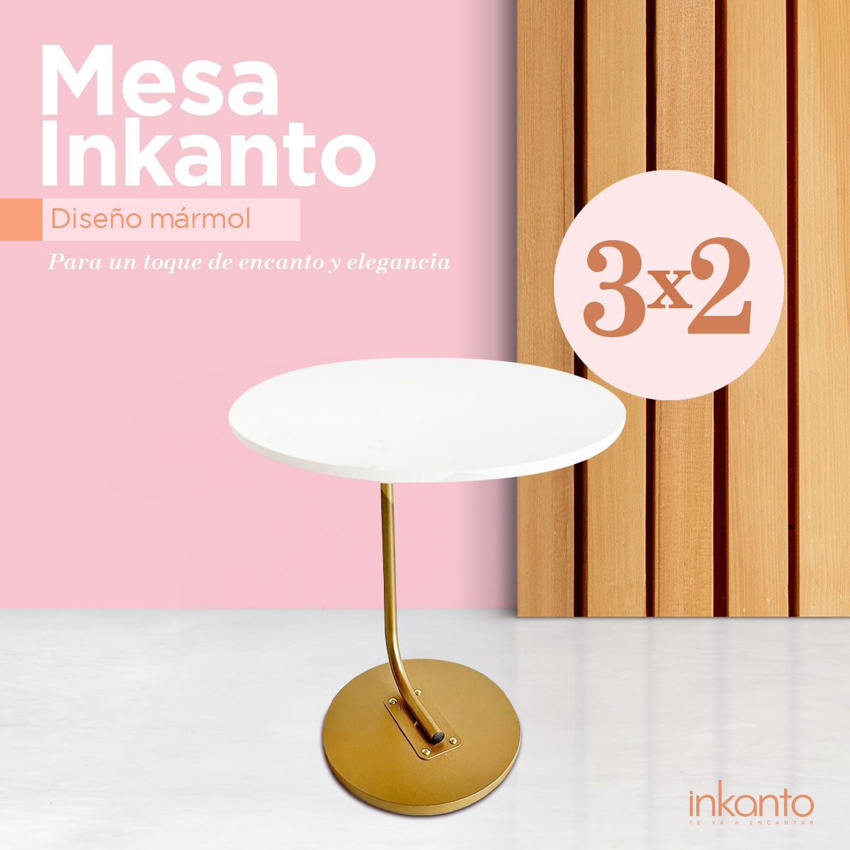 Kit de Mesas de Centro, Imitación Mármol ¡Llévate 3 y paga 2!