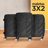 3x2 Maleta de Viaje Black 34x21x50cm