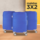 Set de Maletas de Viaje Celestium: ¡Llévate 3 y paga 2!, 37x23x55cm