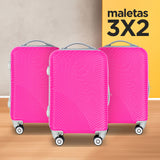 Set de Maletas de Viaje Stellarix: ¡Llévate 3 y paga 2!, 37x23x55cm