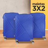 Set de Maletas de Viaje Morf, color Azul Rey: ¡Llévate 3 y paga 2!, 43x26x65cm