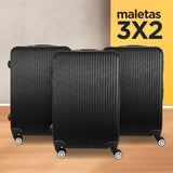 Set de Maletas de Viaje Grande Shadow: ¡Llévate 3 y paga 2!, 43x26x65cm