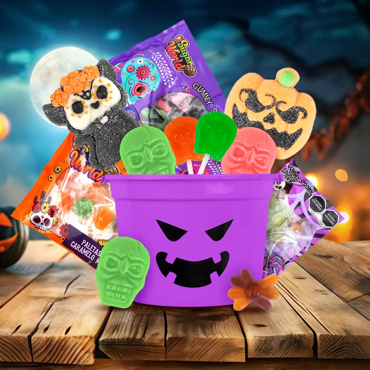 Kit de Calaverita: Dulce Magia de Halloween, Color Morado