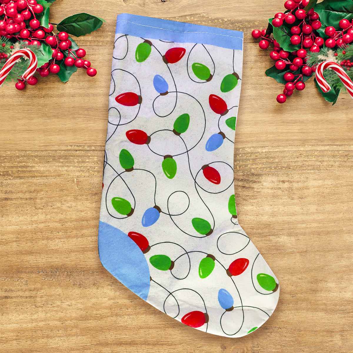 Kit Navideño, Bota Diseño Luces Navideñas + Gomitas Pelables