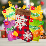 Kit Navideño, Bota Navideña Diseño Copos + Gomitas Pelables