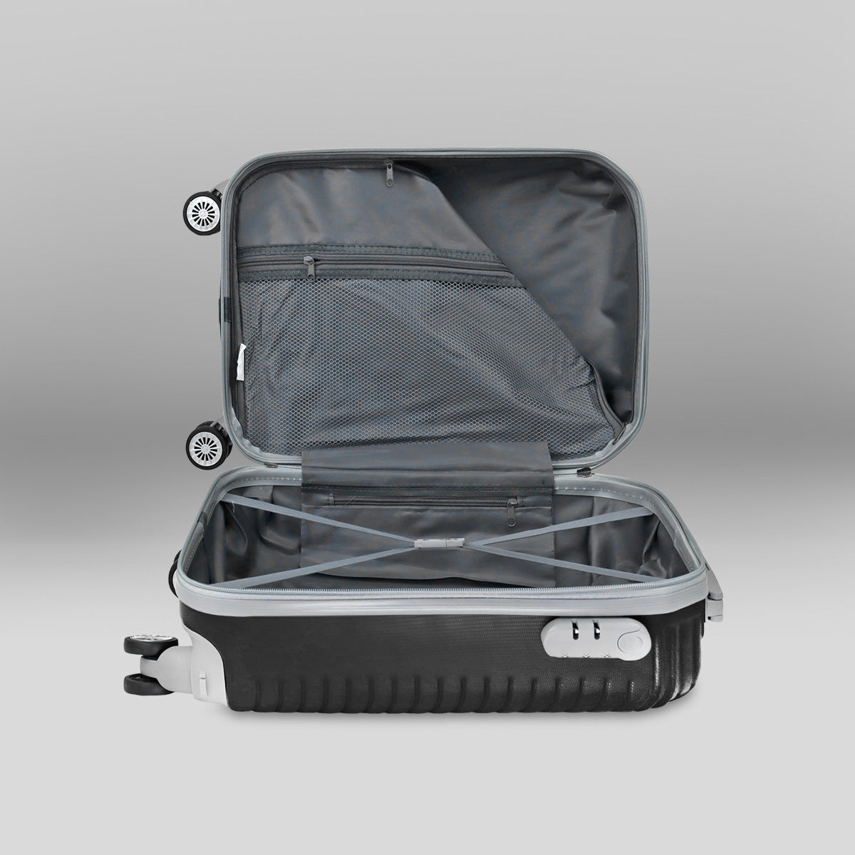 Set de Maletas de Viaje Osaka, Color Negro: ¡Llévate 3 y paga 2! 34x21x50cm