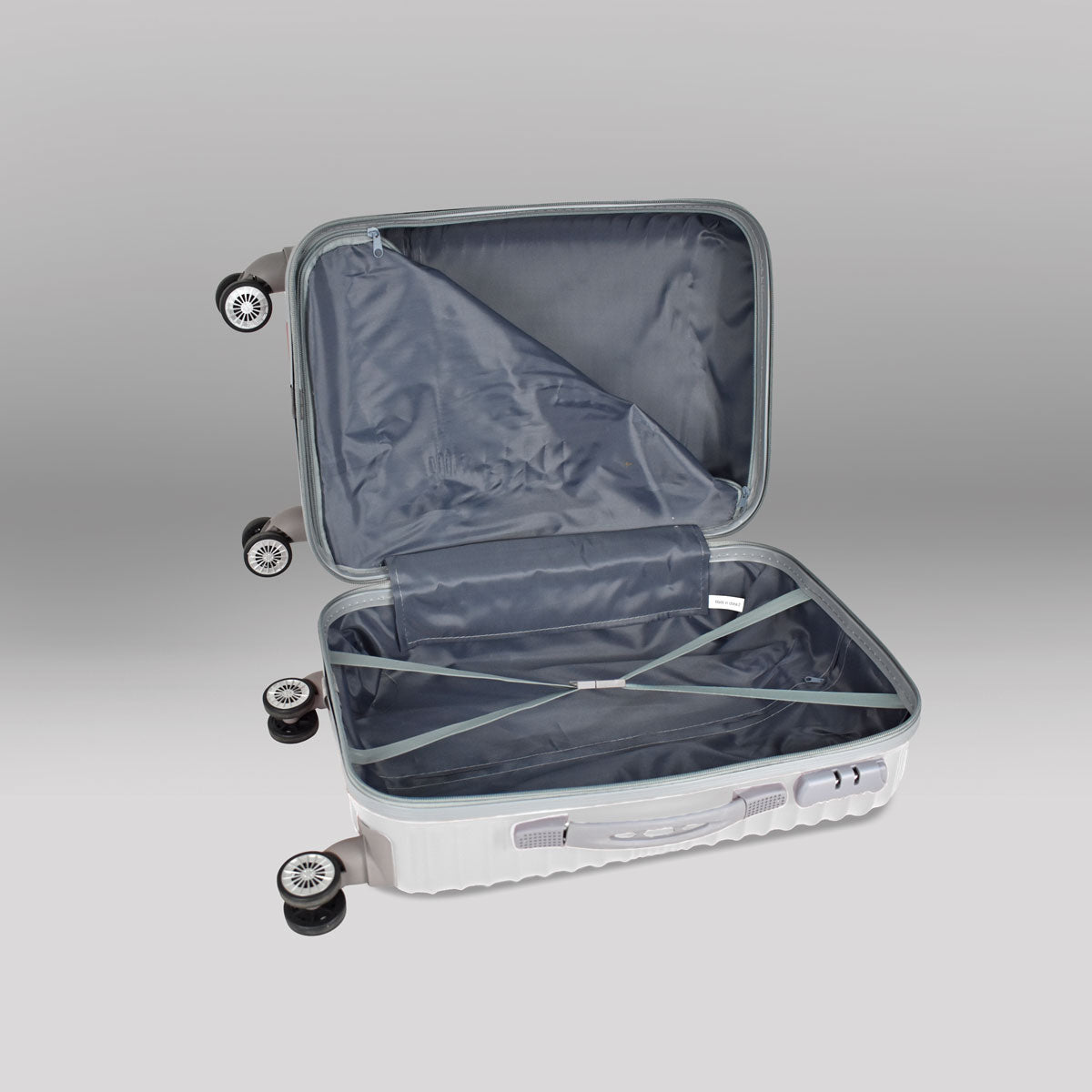 3x2 Maleta de Viaje Luna, color Blanco 34x21x50cm