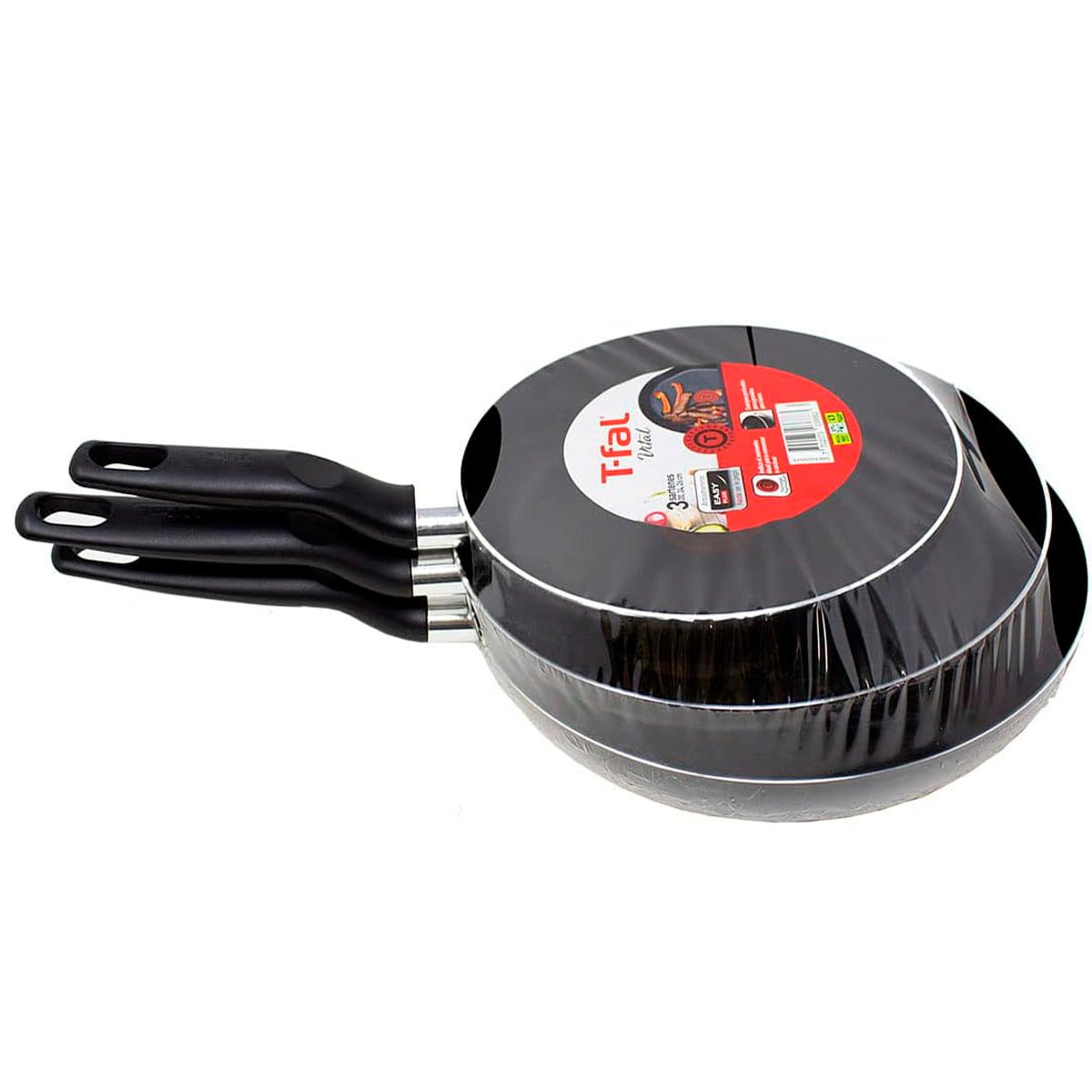 JGO SARTENES T-FAL 0389300 VITAL 20,24,26 CM NEGRO **