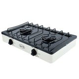 PARRILLA FRAGA MOD. P-104 2 QUEMADORES COLOR NEGRO/ LLAMA AZUL**