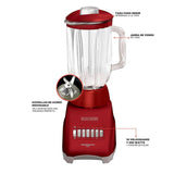 LICUADORA MOD. BL-1000RG 10 VEL. V/VIDRIO ROJA**