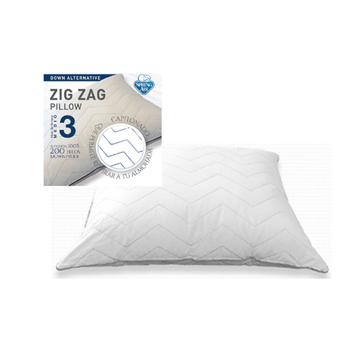 ALMOHADA SPRING AIR ZIGZAG F3 ESTANDAR **