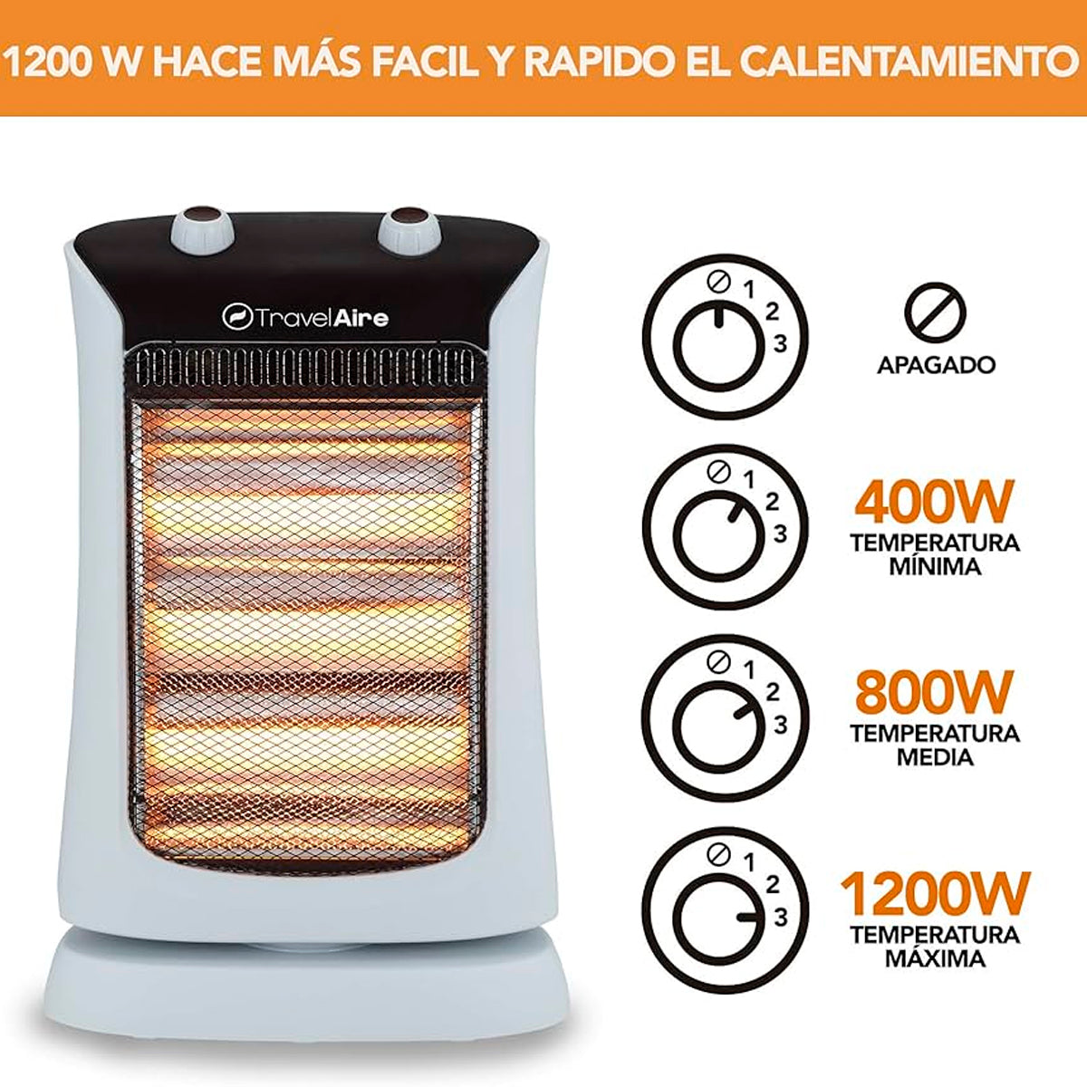 CALEFACTOR TRAVEL AIRE MOD. TAE507 ELECT 3 NIV OS**