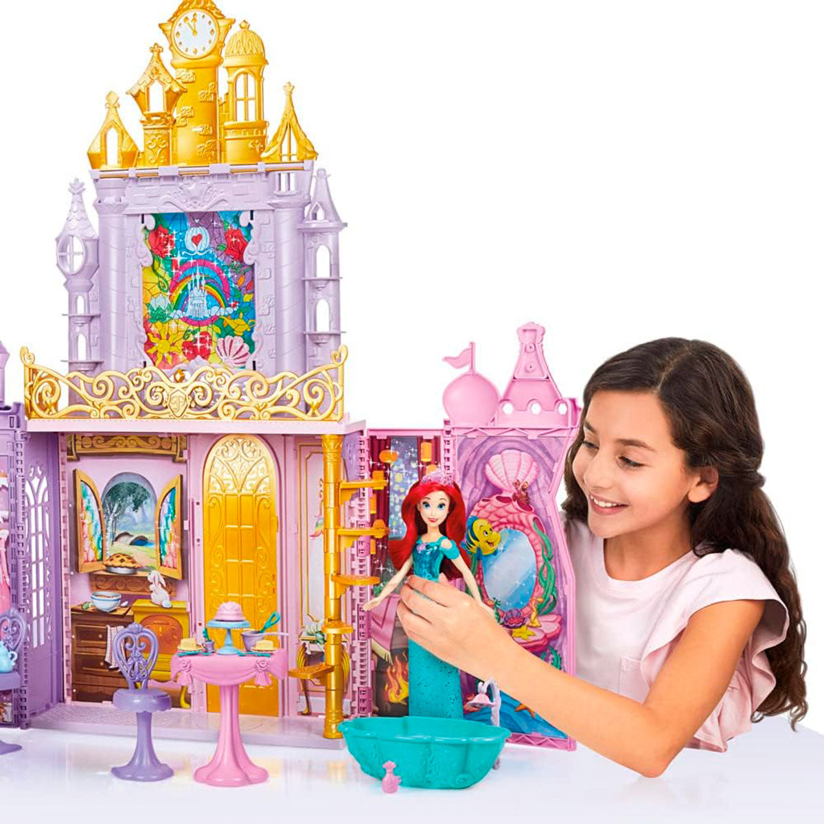 Castillo Plegable Fold 'n Go Celebration para Muñecas, Hasbro Disney Princess